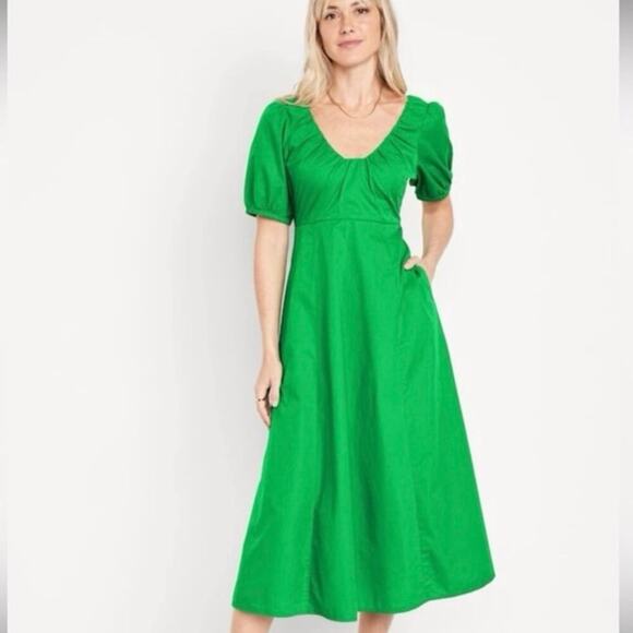 Old Navy Green Midi Dress - Picture 1 of 16